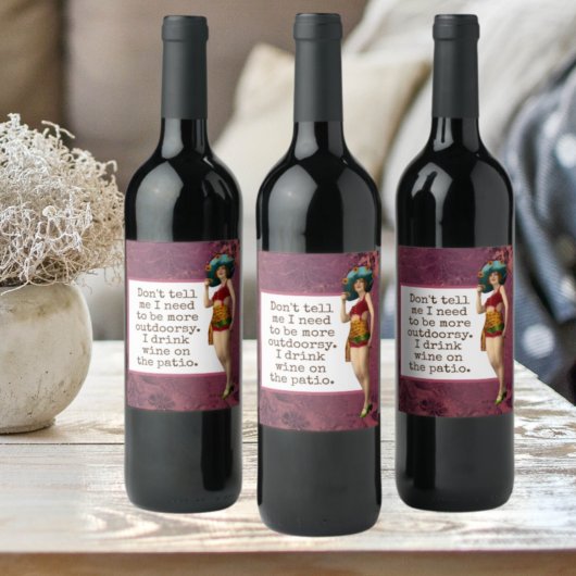 schoonheid Drink wijn Funny Wijn Etiket