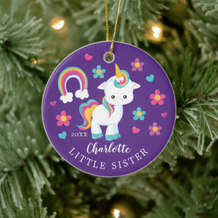 Schoonheid Eenhoorn Kerst Ornament voor Zusje