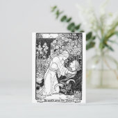 schoonheid en beest briefkaart (Staand voorkant)