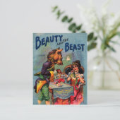  schoonheid en beest briefkaart (Staand voorkant)