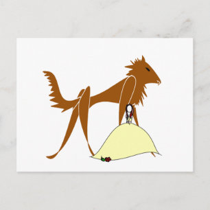 Schoonheid en Beest Briefkaart