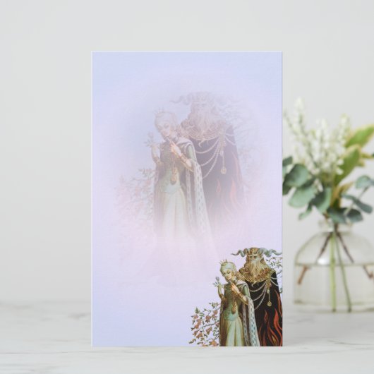 Schoonheid en beest briefpapier (Staand voorkant)