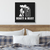 Schoonheid en beest canvas afdruk (Insitu (Slaapkamer))