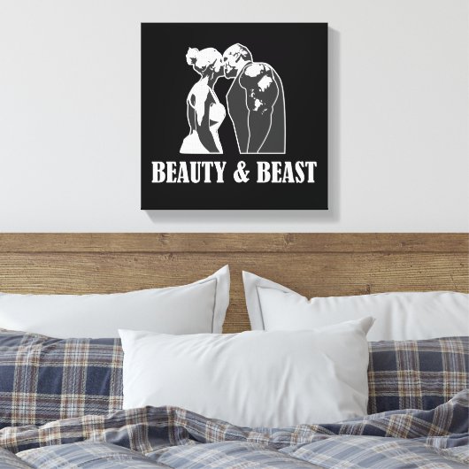 Schoonheid en beest canvas afdruk (Insitu (Slaapkamer))