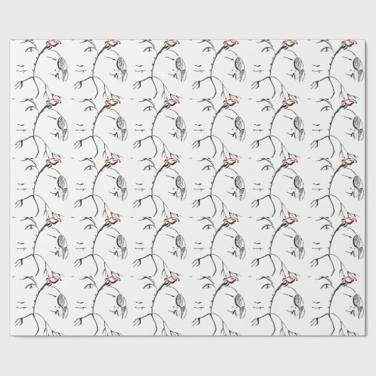 Schoonheid en beest Roos Cadeaupapier (Vlak)