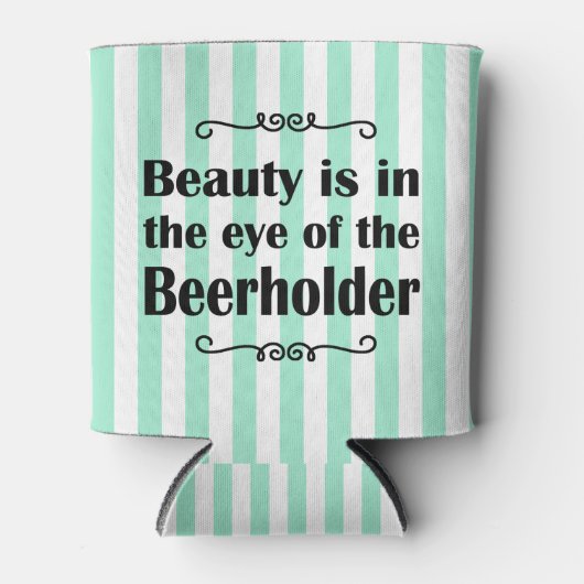 Schoonheid en bierstrepen blikjeskoeler (Voorkant)