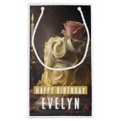 Schoonheid en de Beest Cake - Verjaardag Klein Cadeauzakje (Achterkant)