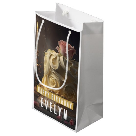 Schoonheid en de Beest Cake - Verjaardag Klein Cadeauzakje (Achterkant Gekanteld)