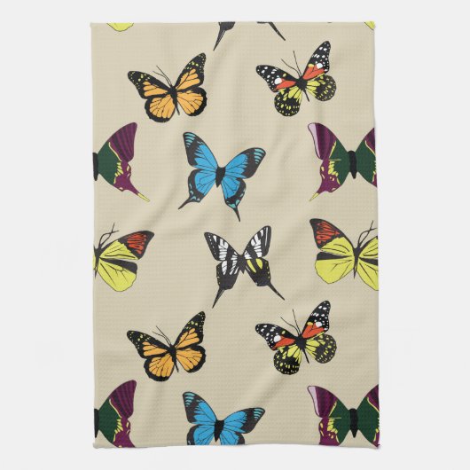 Schoonheid en de keukenhanddoek Butterfly (Verticaal)