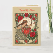 Schoonheid en de Wond Vintage Art Nouveau Romantie