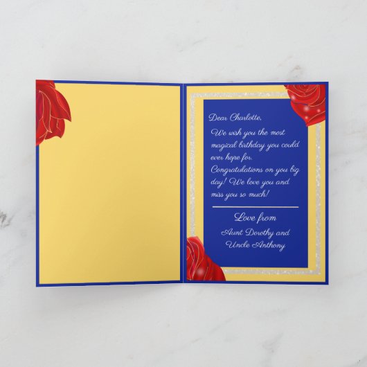 Schoonheid en een goede dag kaart (Binnen)