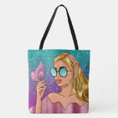 Schoonheid en een Vlinder - Zie Achter ... Tote Bag (Voorkant)