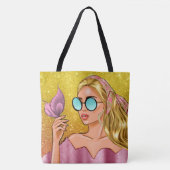 Schoonheid en een Vlinder - Zie Achter ... Tote Bag (Voorkant)