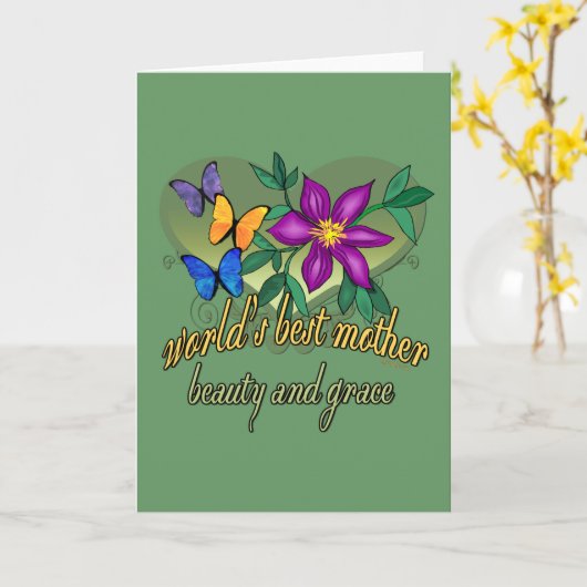 Schoonheid en genade kaart (Gele Bloem)