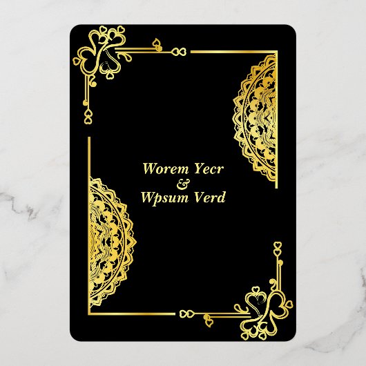 Schoonheid en het Beest Bruiloft Save The Date Folie Uitnodiging (Achterkant)