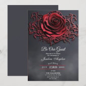 Schoonheid en het Beest Gothic Red Rose Sweet 16 Kaart (Voorkant / Achterkant)