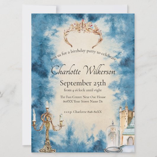 Schoonheid en het Beest Romantisch Sprookje Kaart (Voorkant)