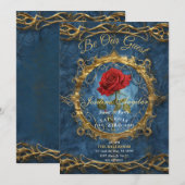 Schoonheid en het Beest Roos Aanpasbare foto zoete Kaart (Voorkant / Achterkant)