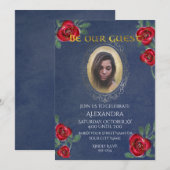 Schoonheid en het Beest Sprookje Blauwe Spiegel Fo Kaart (Voorkant / Achterkant)