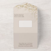 Schoonheid en het Beest Sprookje Thema All In One Uitnodiging (Buitenkant)