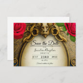 Schoonheid en het Beest Sweet 16 Bewaar de datum Save The Date (Voorkant / Achterkant)