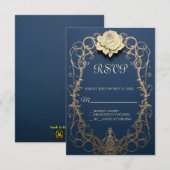 Schoonheid en het Beest Sweet 16 RSVP-kaart RSVP Kaartje (Voorkant / Achterkant)