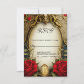 Schoonheid en het Beest Sweet 16 RSVP-kaart RSVP Kaartje (Voorkant)