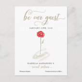 Schoonheid en het Beest Sweet 16 Sparen de Datum Aankondigingskaart (Voorkant)