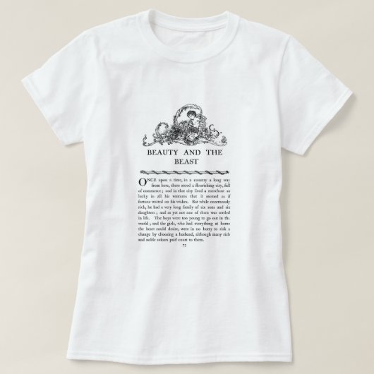 Schoonheid en het Beest T-shirt (Design voorkant)
