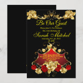 Schoonheid en het Beest Uitnodigingen (Voorkant / Achterkant)