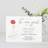 Schoonheid en het Beest Unieke Quinceañera Kaart (Staand voorkant)