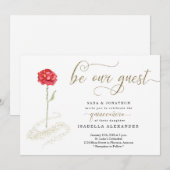 Schoonheid en het Beest Unieke Quinceañera Kaart (Voorkant / Achterkant)