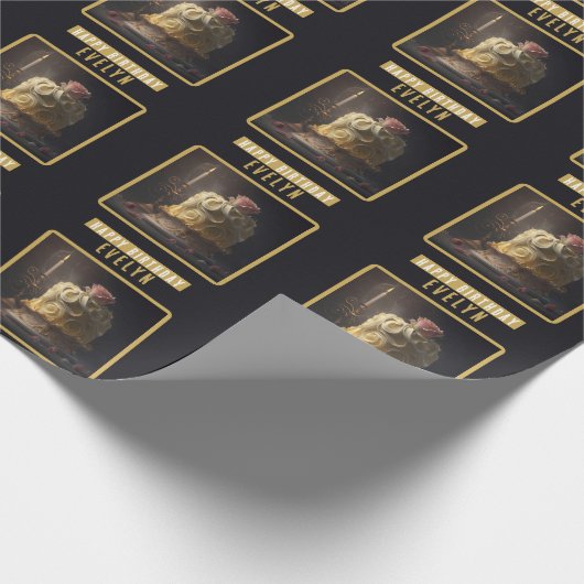 Schoonheid en het Beest Verjaardagstaart - Cadeaupapier (Hoek)