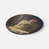 Schoonheid en het Beest Verjaardagstaart - Papieren Bordje (Gekanteld)