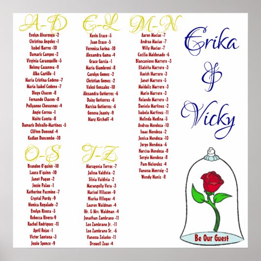 Schoonheid en het Beest-zitje Poster (Voorkant)