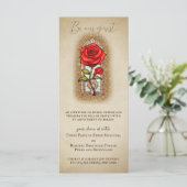 Schoonheid en het Roos van het sprookje Beast Menu (Staand voorkant)