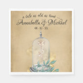 Schoonheid en het Roos van het sprookje Beast Servet (Voorkant)