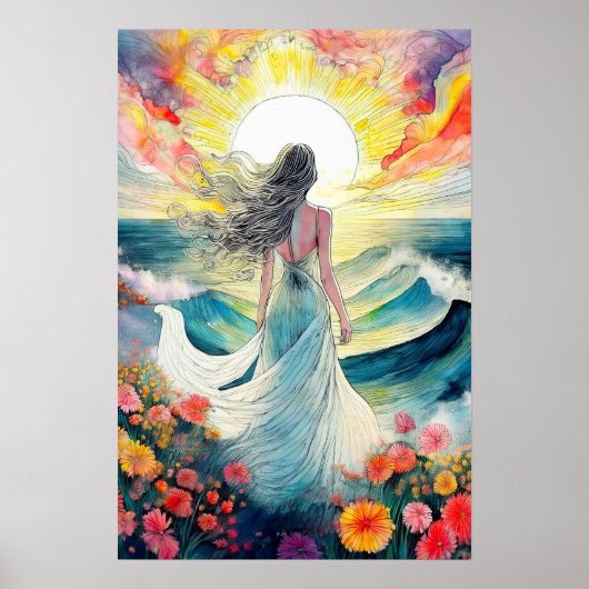 Schoonheid en het Zee Poster (Voorkant)