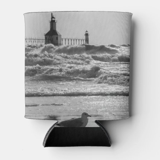 Schoonheid en kracht grayscale blikjeskoeler (Voorkant)