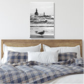 Schoonheid en kracht grayscale canvas afdruk (Insitu (Slaapkamer))