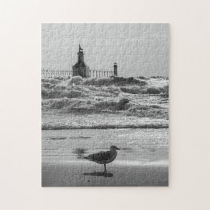 Schoonheid en kracht grayscale legpuzzel