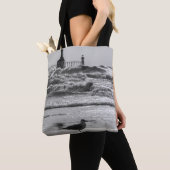 Schoonheid en kracht grayscale tote bag (Dichtbij)