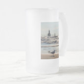 Schoonheid en kracht matglas bierpul (Voorkant rechts)