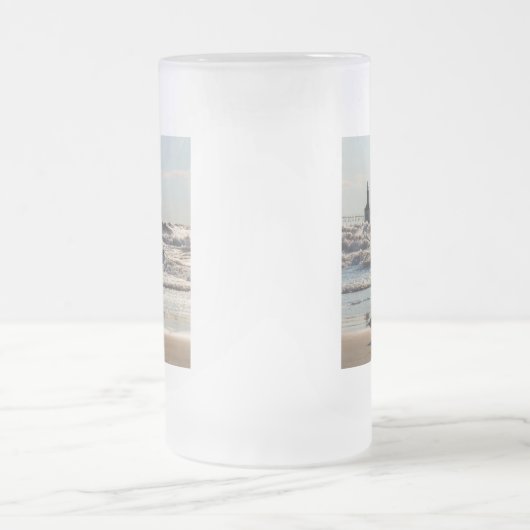 Schoonheid en kracht matglas bierpul (Center)