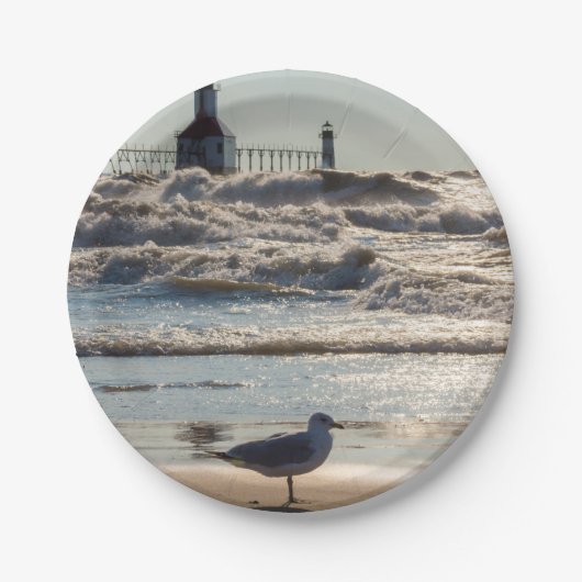 Schoonheid en kracht papieren bordje (Voorkant)