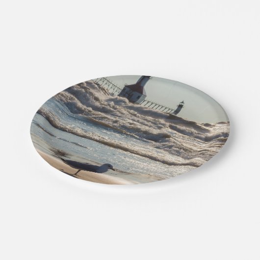 Schoonheid en kracht papieren bordje (Gekanteld)