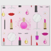 Schoonheid en make-up cadeaupapier (Vlak)