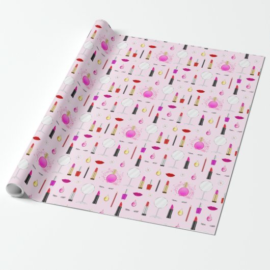 Schoonheid en make-up cadeaupapier (Uitgerold)