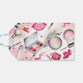 Schoonheid en make-up spa verjaardag cadeaulabel (Achterkant Horizontaal)