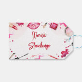 Schoonheid en make-up spa verjaardag cadeaulabel (Voorkant (Horizontaal))